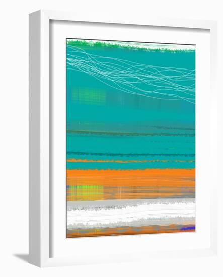 Abstract Orange Stripe2-NaxArt-Framed Art Print