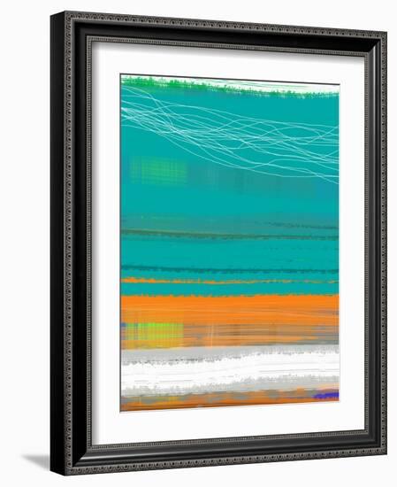 Abstract Orange Stripe2-NaxArt-Framed Art Print