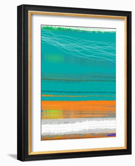 Abstract Orange Stripe2-NaxArt-Framed Art Print