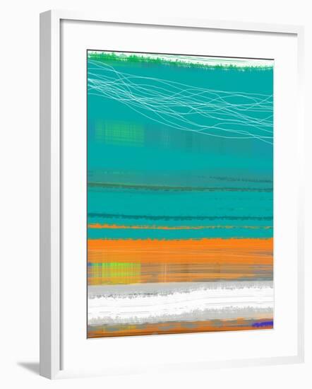 Abstract Orange Stripe2-NaxArt-Framed Art Print