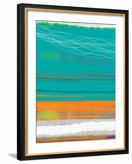 Abstract Orange Stripe2-NaxArt-Framed Art Print