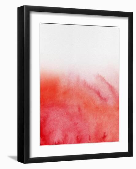 Abstract Orange Watercolor-Hallie Clausen-Framed Art Print