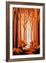Abstract Orange Woods-Lea Faucher-Framed Art Print