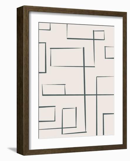 Abstract Organic Line Art 4-null-Framed Art Print