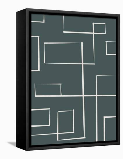 Abstract Organic Line Art 5-null-Framed Stretched Canvas