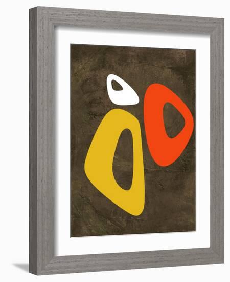 Abstract Oval Shape 3-NaxArt-Framed Art Print