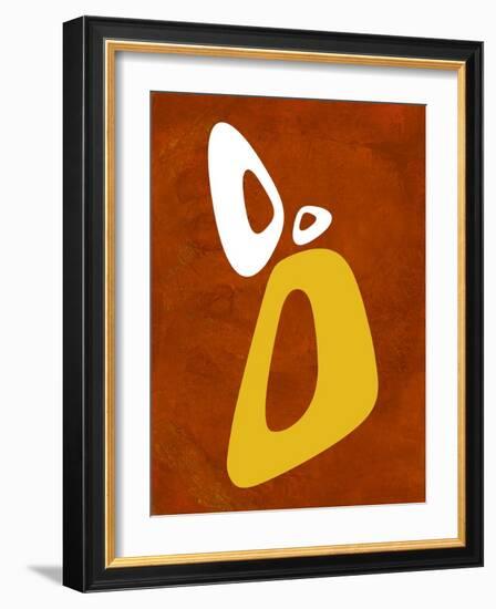 Abstract Oval Shape 4-NaxArt-Framed Art Print