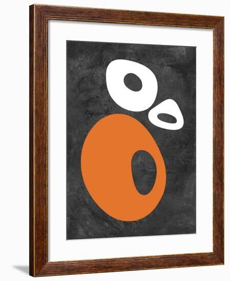 Abstract Oval Shapes 1-NaxArt-Framed Art Print