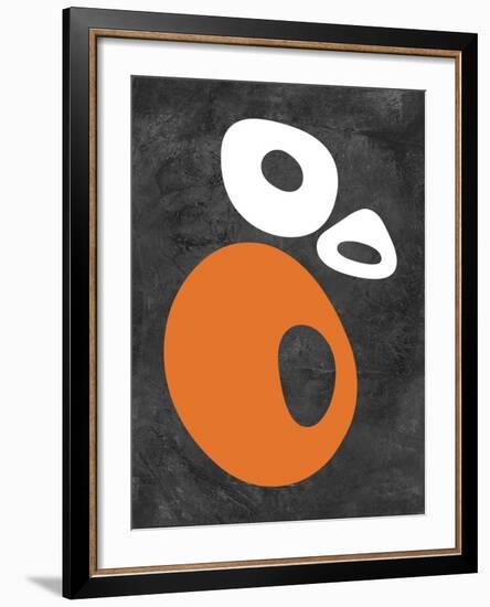 Abstract Oval Shapes 1-NaxArt-Framed Art Print