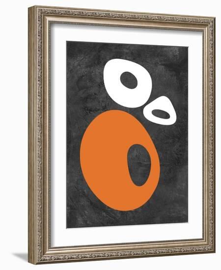 Abstract Oval Shapes 1-NaxArt-Framed Art Print