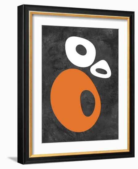 Abstract Oval Shapes 1-NaxArt-Framed Art Print