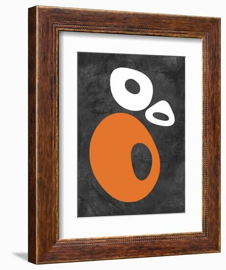 Abstract Oval Shapes 1-NaxArt-Framed Art Print