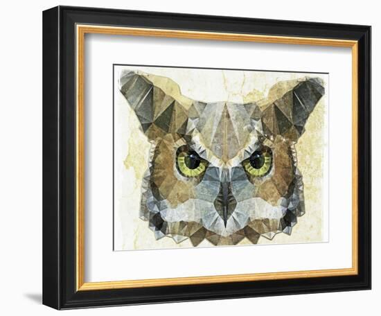 Abstract Owl-Ancello-Framed Art Print