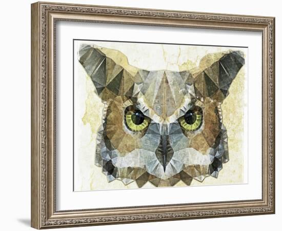 Abstract Owl-Ancello-Framed Art Print