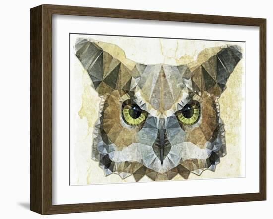 Abstract Owl-Ancello-Framed Art Print