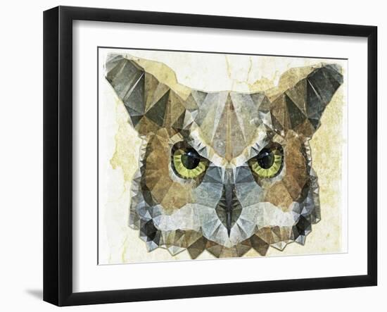 Abstract Owl-Ancello-Framed Art Print