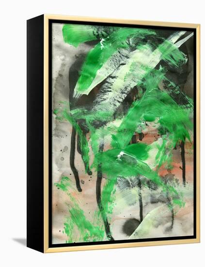 Abstract Painting Background With Expressive Brush Strokes-run4it-Framed Stretched Canvas