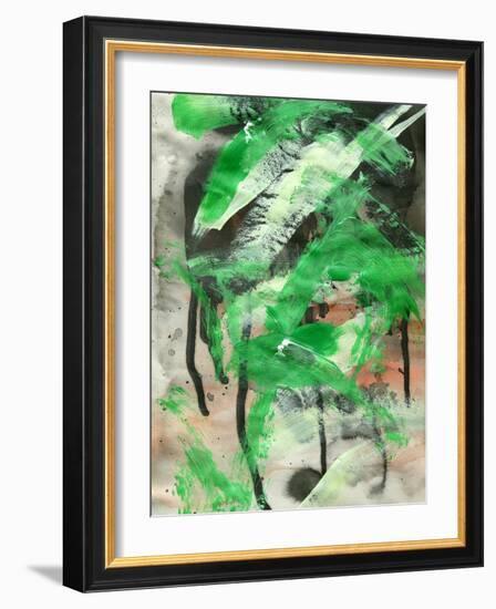 Abstract Painting Background With Expressive Brush Strokes-run4it-Framed Art Print