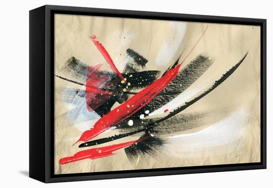 Abstract Painting Background with Expressive Brush Strokes-run4it-Framed Stretched Canvas