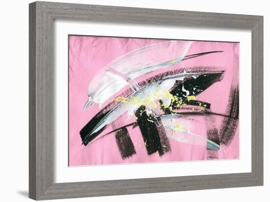 Abstract Painting Background with Expressive Brush Strokes-run4it-Framed Art Print