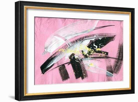 Abstract Painting Background with Expressive Brush Strokes-run4it-Framed Art Print