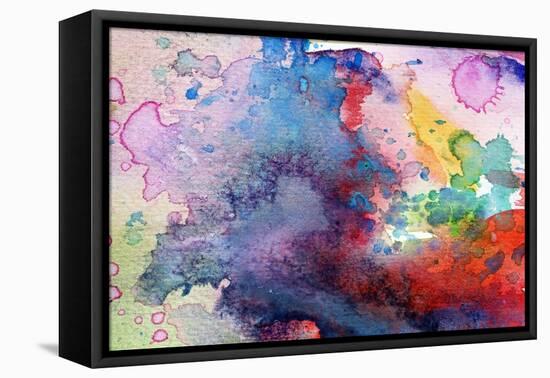 Abstract Painting Background With Expressive Brush Strokes-run4it-Framed Stretched Canvas