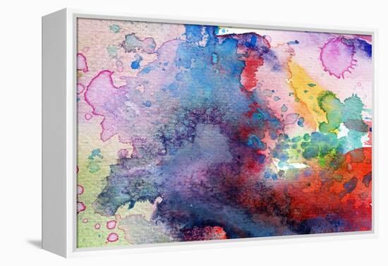 Abstract Painting Background With Expressive Brush Strokes-run4it-Framed Stretched Canvas