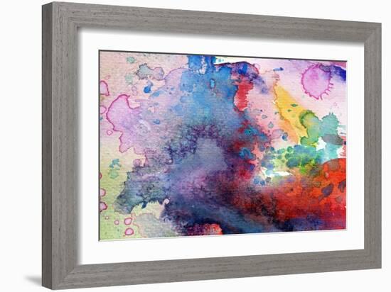 Abstract Painting Background With Expressive Brush Strokes-run4it-Framed Art Print