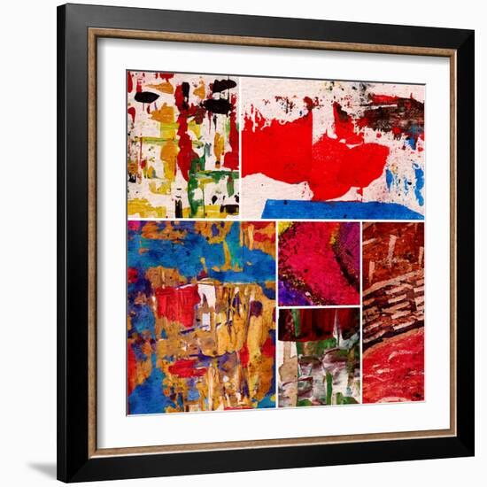 Abstract Painting, Digital Collage-Andriy Zholudyev-Framed Art Print