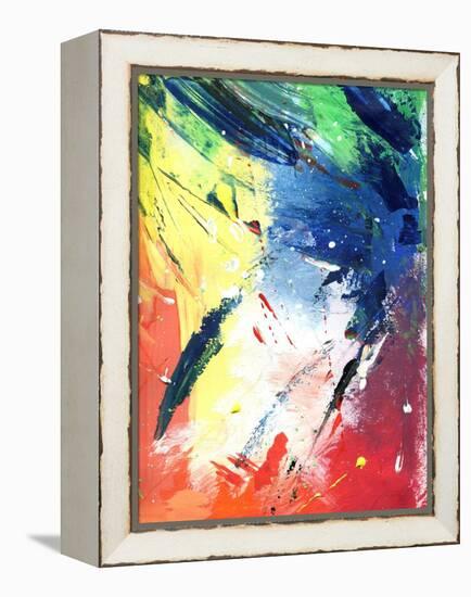 Abstract Painting With Expressive Brush Strokes-run4it-Framed Stretched Canvas