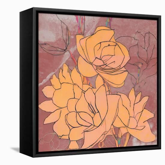 Abstract Pale Roses-Elena Ray-Framed Stretched Canvas