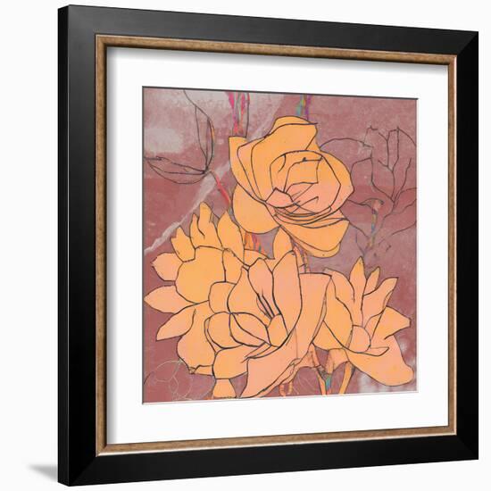 Abstract Pale Roses-Elena Ray-Framed Art Print