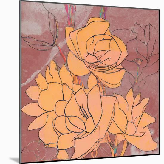 Abstract Pale Roses-Elena Ray-Mounted Art Print