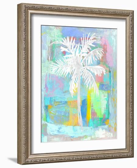 Abstract Palm Aqua-Kristen Drew-Framed Art Print