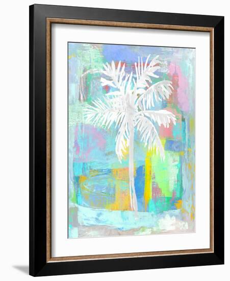 Abstract Palm Aqua-Kristen Drew-Framed Art Print