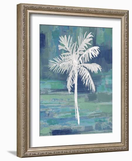 Abstract Palm Blue I-Kristen Drew-Framed Art Print