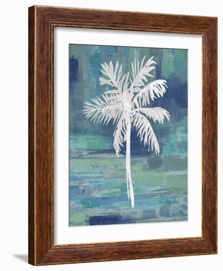 Abstract Palm Blue I-Kristen Drew-Framed Art Print