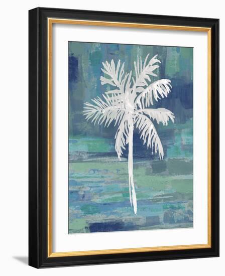 Abstract Palm Blue I-Kristen Drew-Framed Art Print