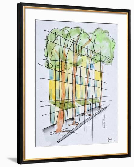 Abstract Parisian street, Paris, France-Richard Lawrence-Framed Photographic Print