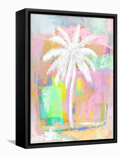 Abstract Pastel Palm-Kristen Drew-Framed Stretched Canvas