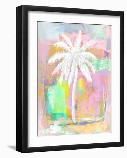Abstract Pastel Palm-Kristen Drew-Framed Art Print