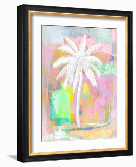 Abstract Pastel Palm-Kristen Drew-Framed Art Print