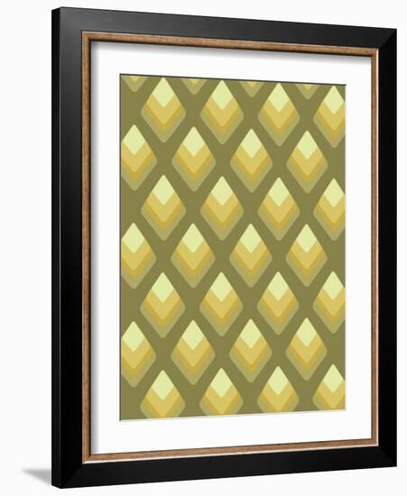 Abstract Pattern Green-Whoartnow-Framed Giclee Print