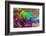 Abstract pattern in oil spilled in small stream, Costa Rica-Adam Jones-Framed Photographic Print