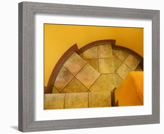 Abstract Pattern on Stairs, San Miguel De Allende, Mexico-Nancy Rotenberg-Framed Photographic Print