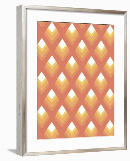 Abstract Pattern Peach-Whoartnow-Framed Giclee Print