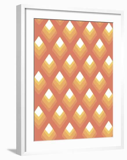 Abstract Pattern Peach-Whoartnow-Framed Giclee Print