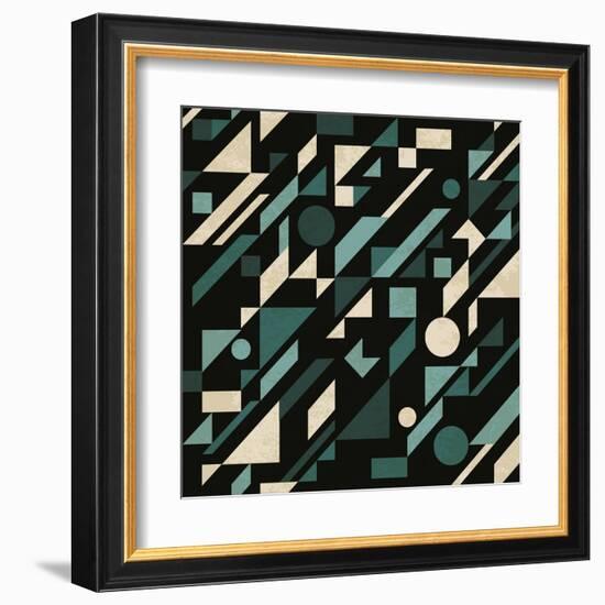 Abstract Pattern with Geometric Shapes-Magnia-Framed Art Print