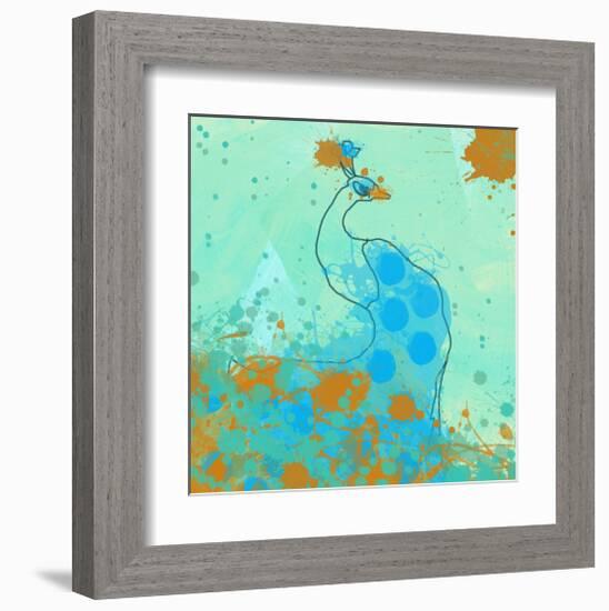 Abstract Peacock II-Irena Orlov-Framed Art Print