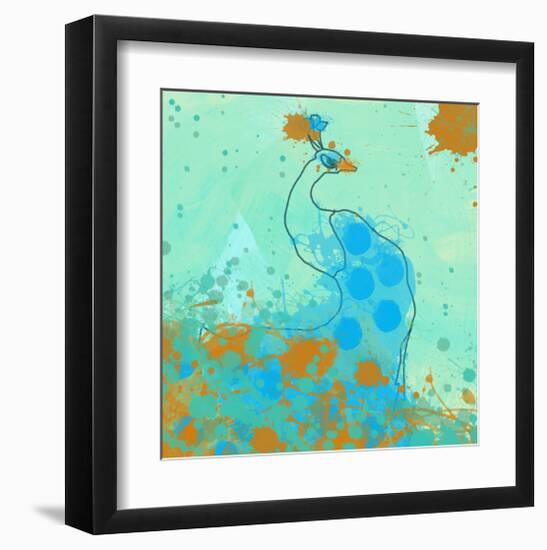 Abstract Peacock II-Irena Orlov-Framed Art Print